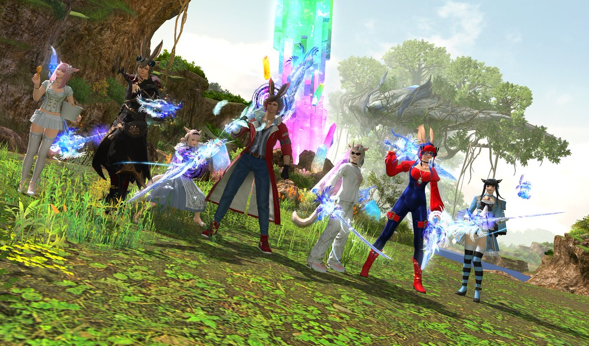 ashtraley's tweet photo. ps: we cleared FRU! half of my static were first time clears, other half were on alt jobs :3c ty to our wonderful drk for the pic.

yippe!! 🪽✨ https://t.co/3gkSk4aU0f