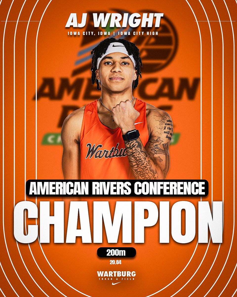 WartburgKnights's tweet photo. 🥇𝐓𝐇𝐈𝐒 𝐃𝐔𝐎.🥇

Wright and Tyynismaa also SWEEP the 200-meter titles!

Wright crossed at a new program-record time of 20.83, as Tyynismaa crossed at 24.19. 

#GoKnights x @WTF_knights https://t.co/rGnn3V08wt