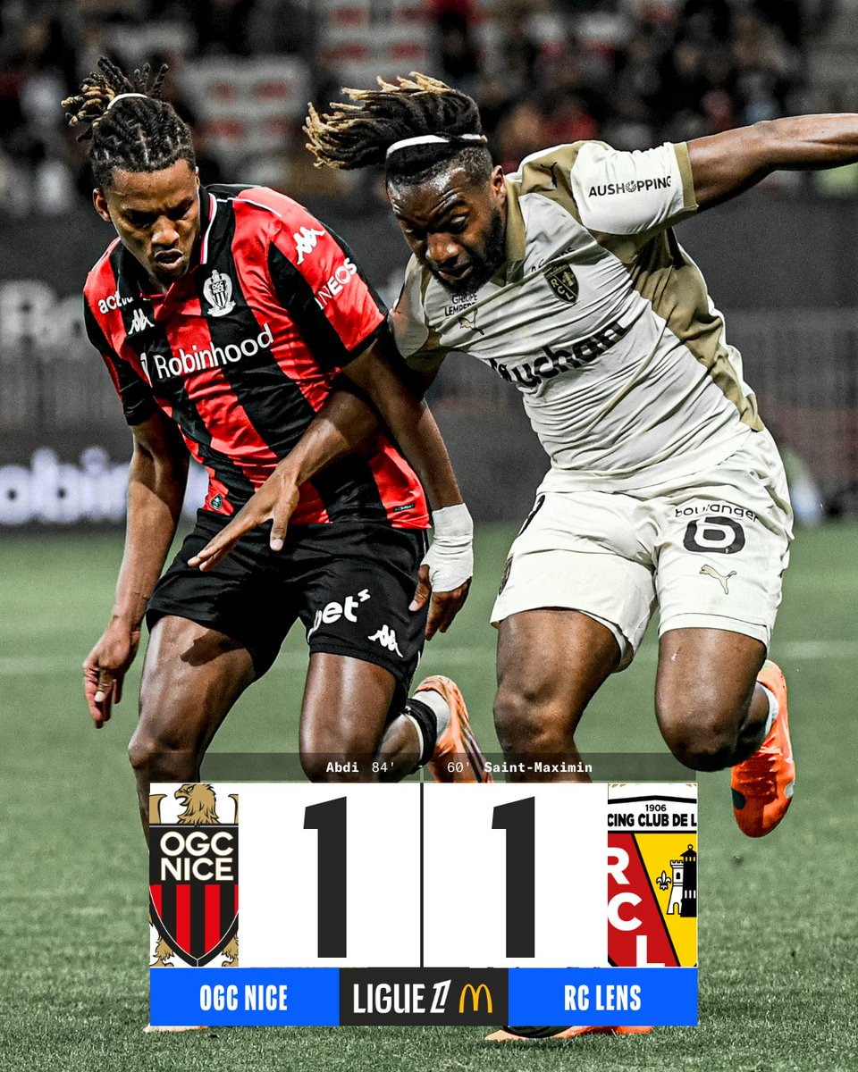 AllSportsPy's tweet image. !FINAL!: PSG 2 - Lorient 2 / Niza 1 - Lens 1. #Ligue1🇨🇵. Fecha 32.

!PSG🔵 es lider con 70 puntos!.

🏆PSG: 70
🥈Lens: 64

DATO | PSG🔵 lleva 4 partidos consecutivos sin perder: 3V/1E.