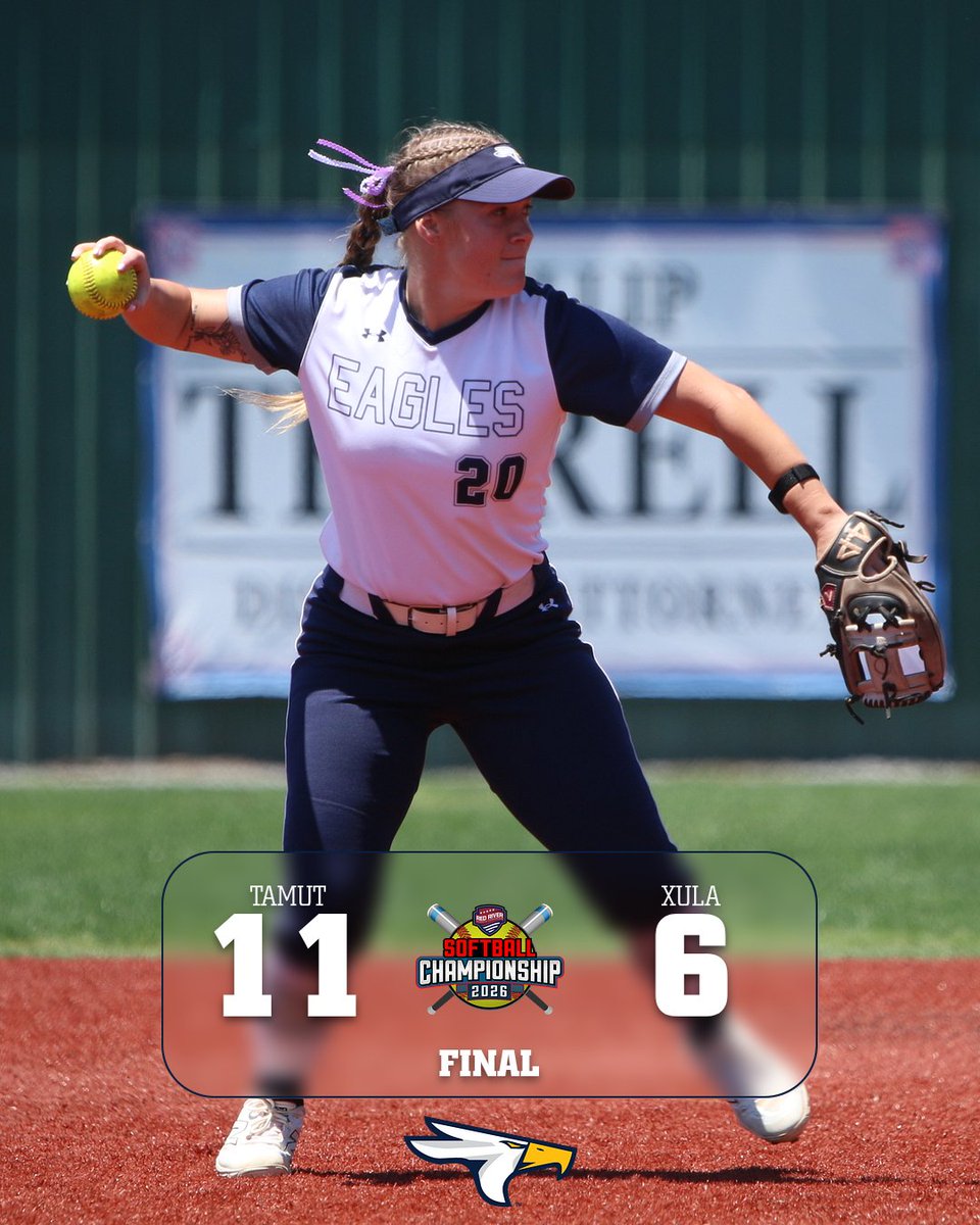 TAMUT_Athletics's tweet photo. Softball takes Game 1 of the RRAC Championships and advances to the next round!

The Eagles return to action tomorrow at 9 a.m. against Our Lady of the Lake at Wildcat Park. #SoarEagles https://t.co/OXw30FJ9ZV
