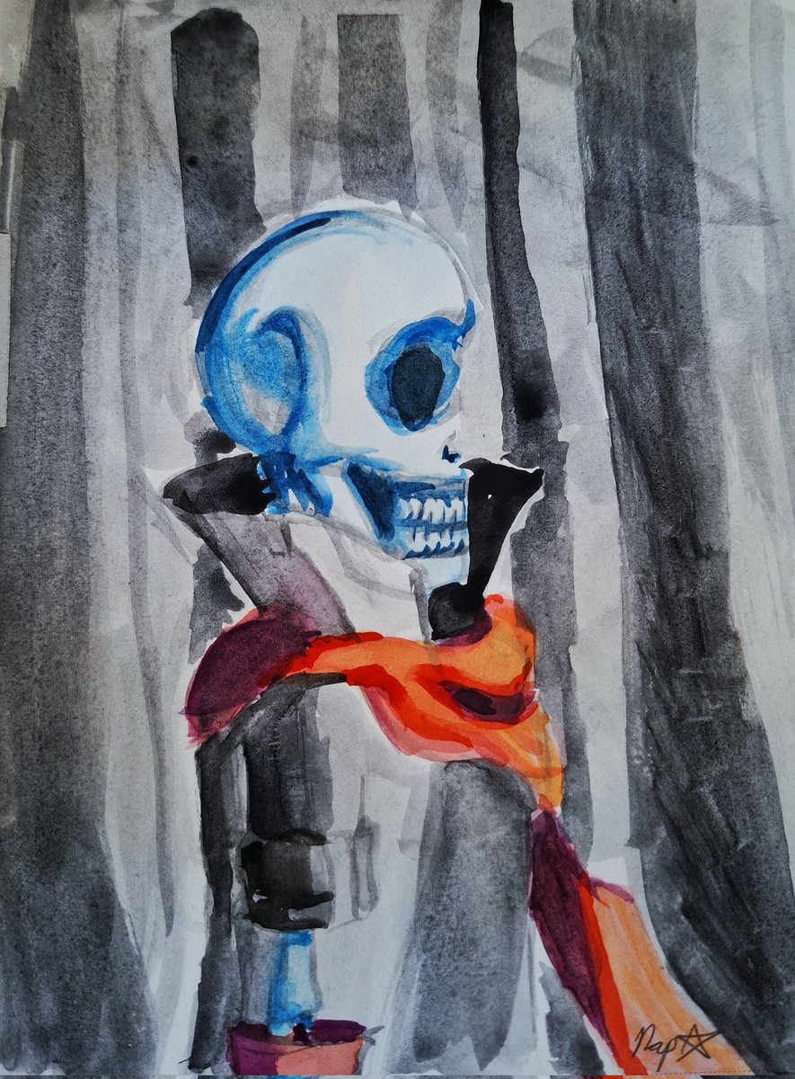 naprhgr's tweet image. Yet another Dustbelief painting

#art #traditionalart #watercolor #undertale