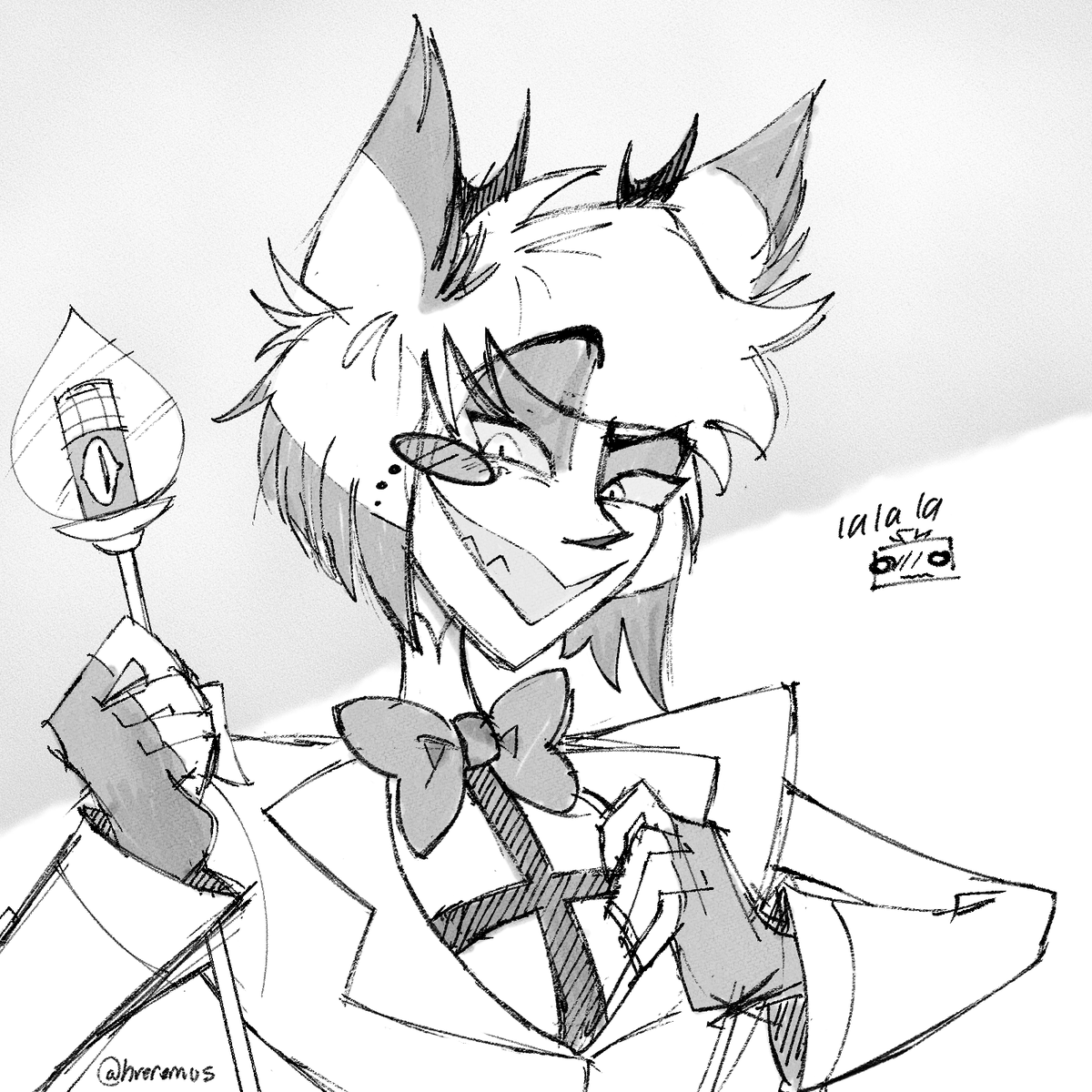 hreremus's tweet photo. alastror doodle
#HazbinHotelFanart #Alastor https://t.co/cpFg3MO66V