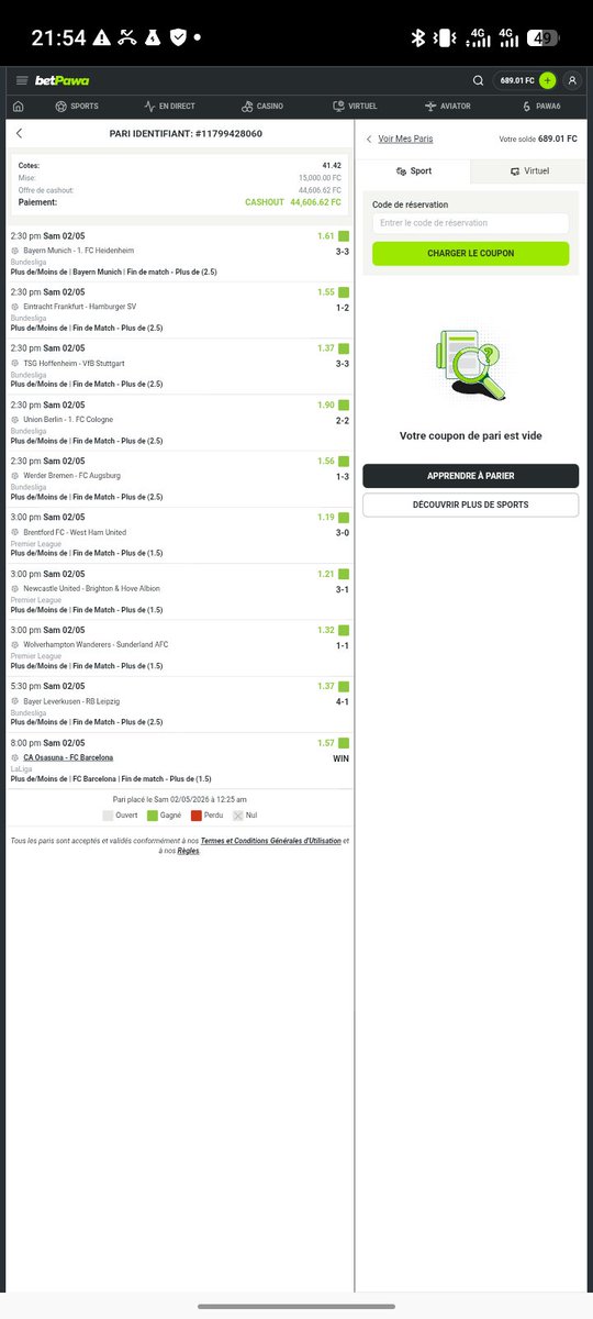 Christian_ilung's tweet photo. BETPAWA : 

Sur un coupon de 2 millions j'ai pris cach out de 300.000 finalement le coupon est allé tomber , heureusement pour moi.

Sur un autre coupon de 800.000 j'ai pris cach out de 40.000 mais le coupon est resté se valider 🤦🤦

Je ne sais pas quoi dire 🤔🤔🤔 https://t.co/9VxjvA34Dv