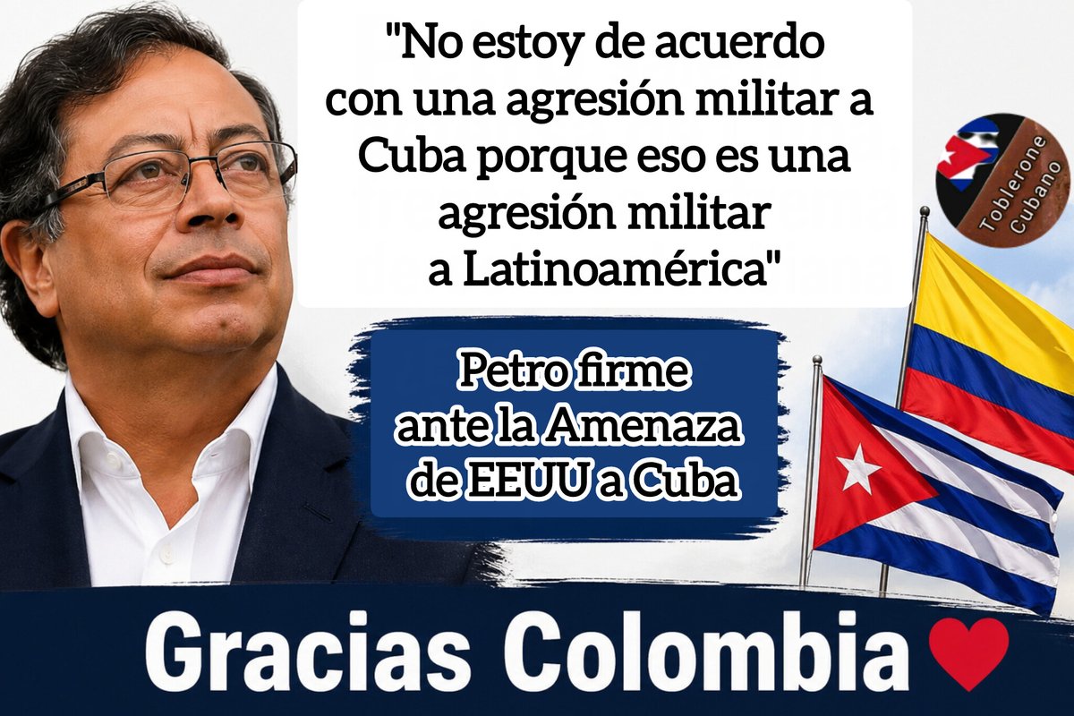 Che_Refuerzo's tweet photo. @EVilluendasC @petrogustavo @AbelPrieto11 @ShadowsOfGreys @L0renaGM @AriagnaPavonG @AlmaguerPerdomo @yordanyhabana Grande Petro💪!!!!!
Gracias por mantenerte firme y demostrar que #CubaNoEstáSola https://t.co/axDMfrq3bm