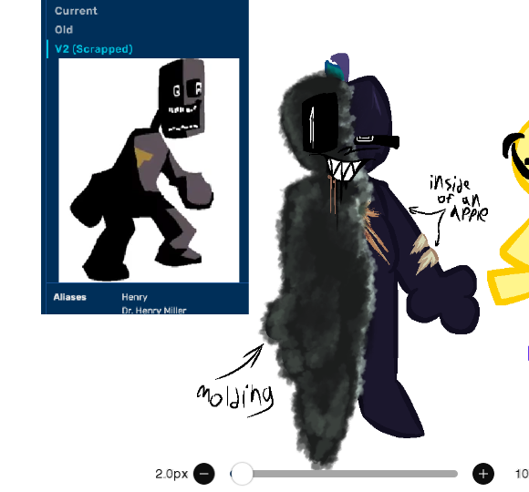SomeDrawberry's tweet photo. wanted to post ts or wtvr ignore ref img
miller design
i was going for the idea that he was molding n shit

#ourpleguy #ourple https://t.co/Dfwbqvzbgw