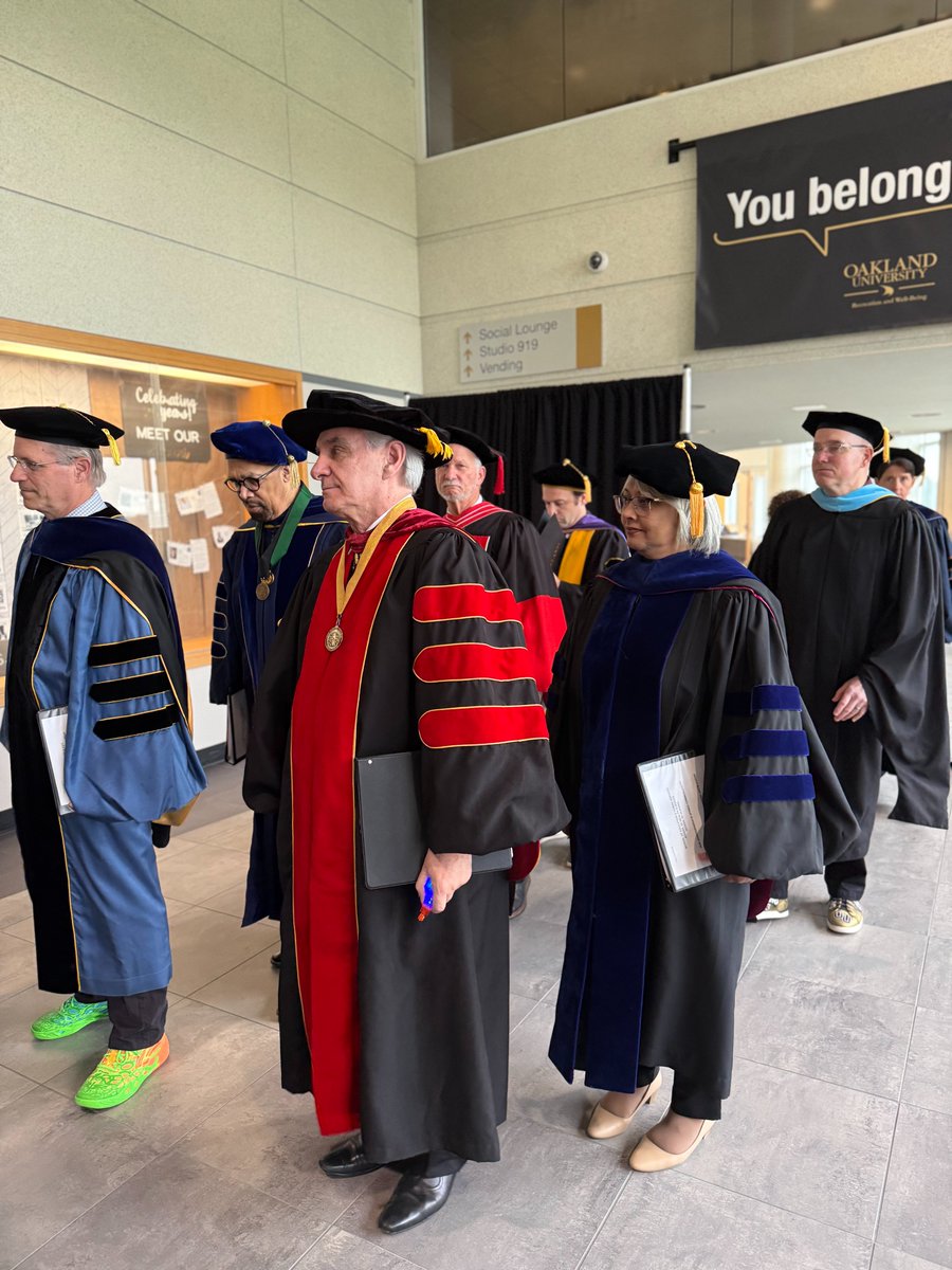 AmyThompsonchsl's tweet photo. Yesterday, we celebrated more of our Spring 2026 undergraduates.

The morning commencement ceremony honored students from the School of Education and Human Services, School of Health Sciences, and School of Nursing. At the afternoon ceremony, we recognized graduates from the Bachelor of Interdisciplinary Studies program, the School of Business Administration, and the School of Engineering and Computer Science.

At both ceremonies, it was inspiring to see your determination, growth, and accomplishments. You leave OU prepared to lead, serve, and make a meaningful difference. Congratulations to each of you. Your future is bright, and we’re so proud.

#OUGrad #ClassOf2026 #SEHS #SHS #BIS #SBA #SECS #YouBelongHere #GrizzlyGreatness #StudentSuccess #AcademicExcellence #InclusiveExcellence #HigherEd #OUImpact #GoldenGrizzlies #BeGolden #ThisIsOU #OaklandUniversity #OaklandU #UniversityOfChoice #OUPride #Grizz #BetterTogether #Provost