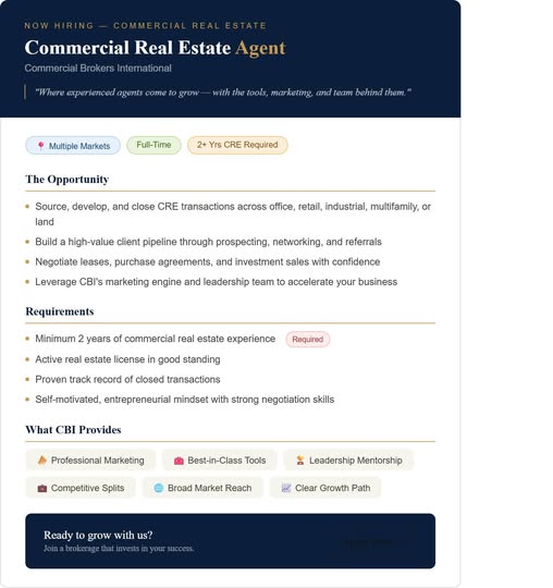 JoeKillinger's tweet image. Stop Working FOR a Brokerage. Start Working WITH One. 
Email-Joe Jkillinger@cbicommercial.com or call 310-943-8542 for a confidential interview.
 #hiring #realestate #realestateagent @GeorgePinoCBI