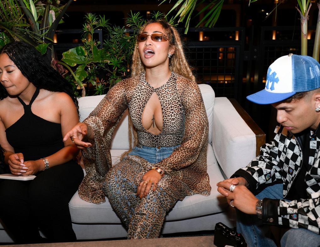 RealDealComedy's tweet image. TALK TO ME NUH! Shenseea and Rvssian attends McLaren event at CC Rooftop Social Club in Miami, Florida. RDCJ #dancehallmusic