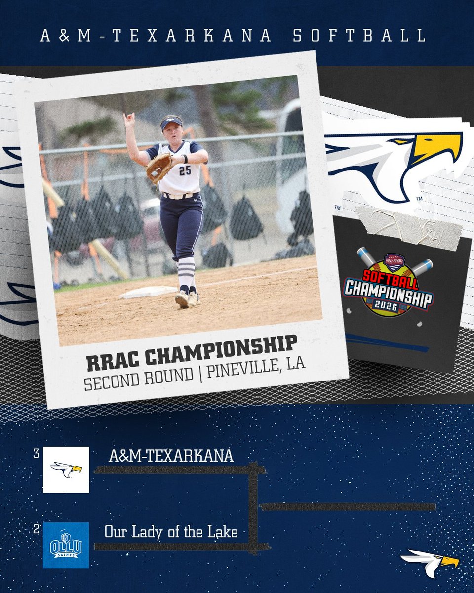 TAMUT_Athletics's tweet photo. 🥎Tune in Tomorrow!!🥎

🏆RRAC Championships Second Round
🆚 OLLU
⏰ 9 a.m.
📍Wildcat Park | Pineville, La.
📊https://t.co/R0bC6uvc8e
🎬https://t.co/kpiAQXDT44
🎟️https://t.co/uvutHjWHAT https://t.co/WFZGrMcXAz