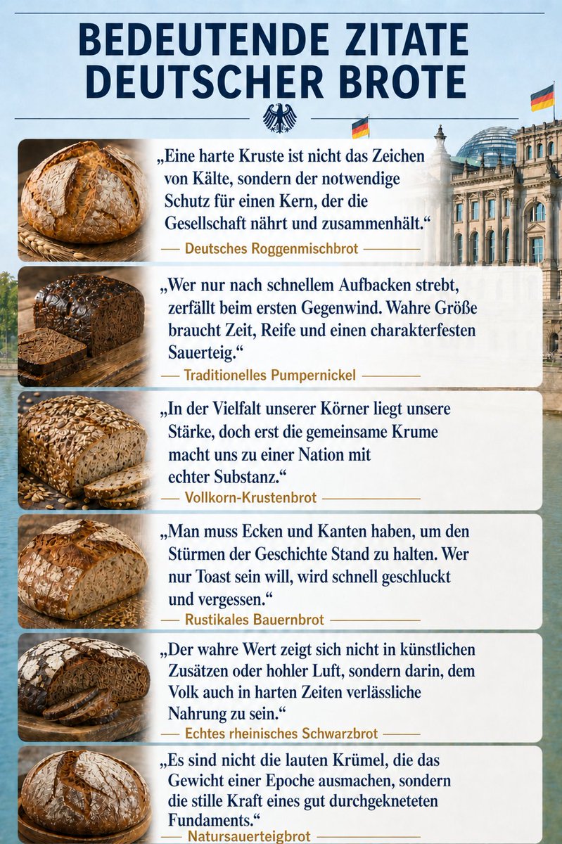 AugustAugustein's tweet image. Von deutschen Kanzlern und deutschen Broten @bundeskanzler @_FriedrichMerz #Kanzler #Brot #ZITATE