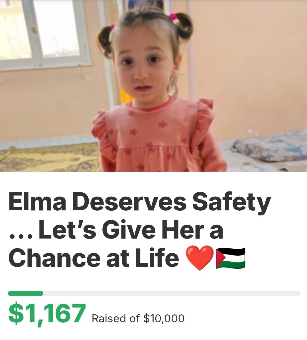 Elma0599's tweet photo. Hello friends, unfortunately my campaign hasn't received any attention 💔
I hope you can help me and donate so we can reach our immediate goal (2k) as soon as possible.
We have difficult commitments and rely on your support 🙏
Please donate and share 🙏 
https://t.co/Qgk8JBpn0v https://t.co/9moXMpABkk