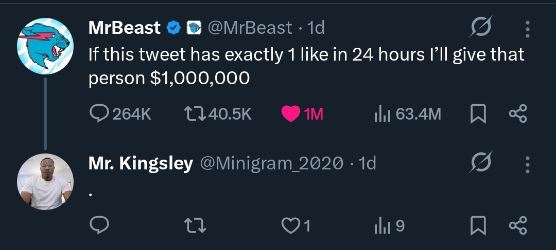 Minigram_2020's tweet photo. Do the needful. @MrBeast https://t.co/Kh2bPQ7SVz