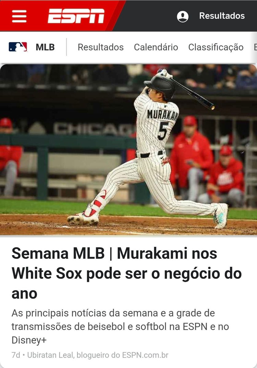 #MLBnaESPN Post de MLB da semana no ar. Claro, com a grade de transmissões da ESPN e do Disney+

Aqui: espn.com.br/beisebol/mlb/a…