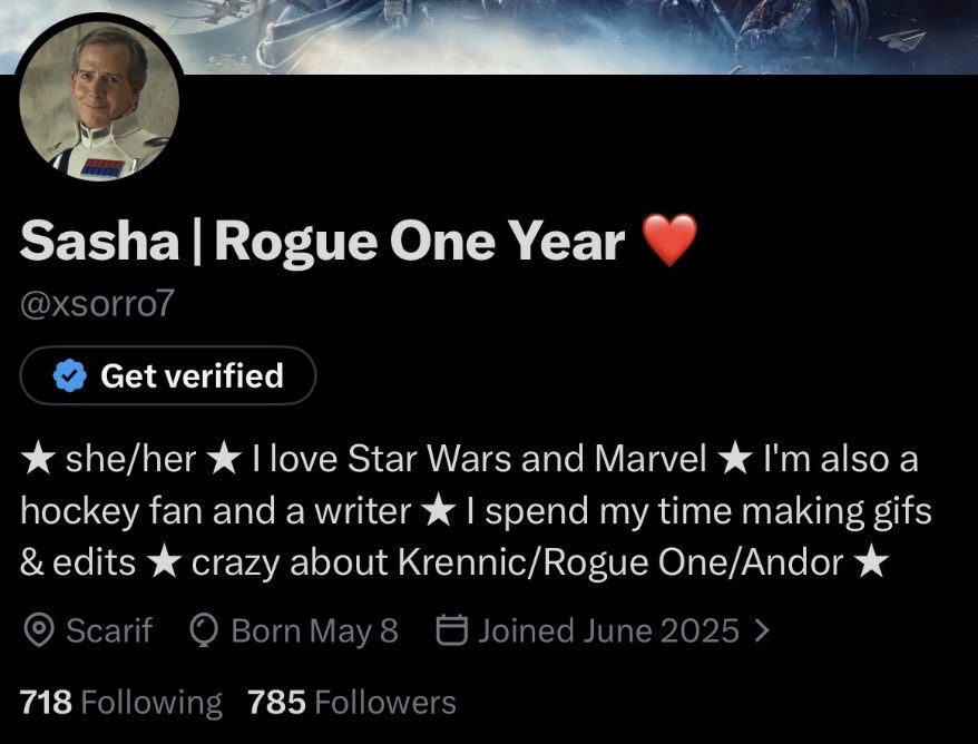 Sasha | Rogue One Year ❤️ tweet media