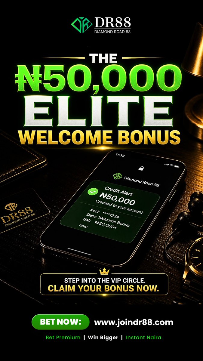 This is Huge! Imagine 50k inside your account as welcome bonus? omo rush register asap as e dey hot oh!
use this link register asap! —joindr88.com/?uagt=danny&pa…
