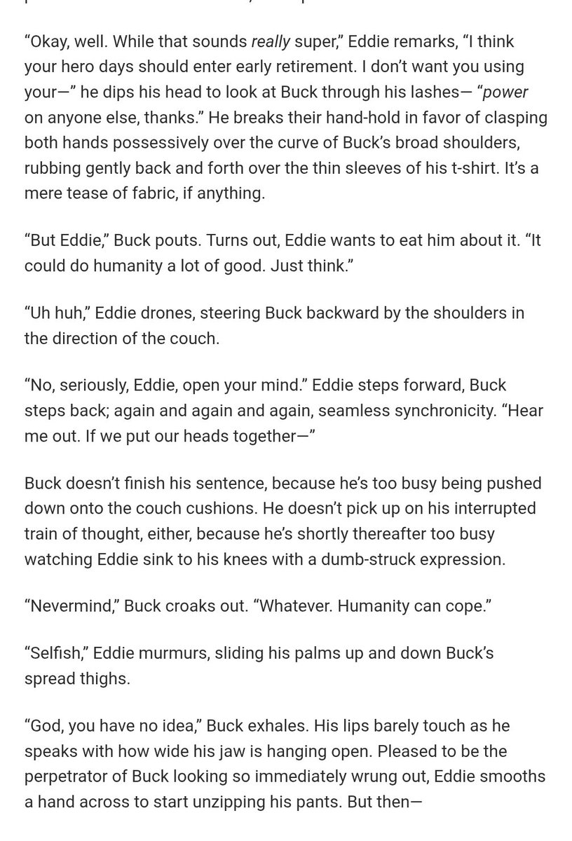 oh struck dumb buck you mean the world to me

🔗archiveofourown.org/works/83926366