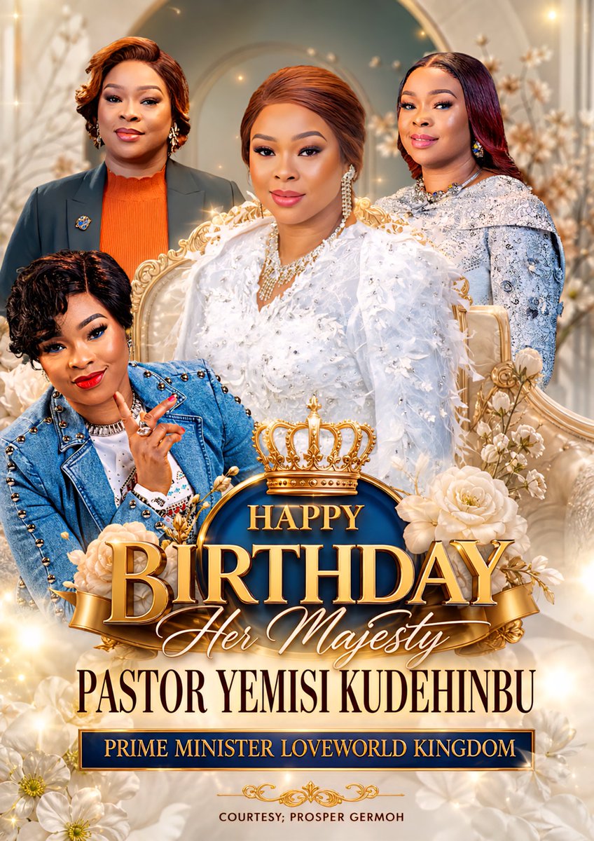 prospergermoh's tweet photo. Happy Birthday to Her Majesty, the Most Beautiful Prime Minister of the Loveworld Kingdom — Highly Esteemed Pastor Yemisi Kudehinbu! Glory! Glory! Hallelujah!  God’s best, God’s choice, God’s design, God’s investment, God’s future, God’s Word in flesh.  We love and cherish you, Pastor Ma. You are the best!   Your exemplary leadership, grace, and impact in the Loveworld Nation continue to inspire millions. May this new year overflow with greater glory, divine strength, and unstoppable manifestations of God’s goodness in your life.  Happy Birthday, Highly Esteemed Pastor Yemisi Kudehinbu! We celebrate you today and always.
#Rhapathon