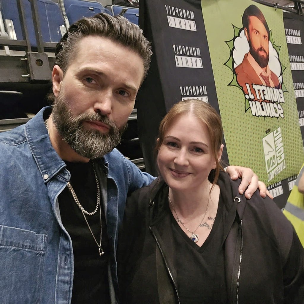 queentutti's tweet photo. @EmmettScanlan What an amazing day finally got to meet the legend and my hollyoaks crush lol  @comconliverpool https://t.co/dbj43gAlL8