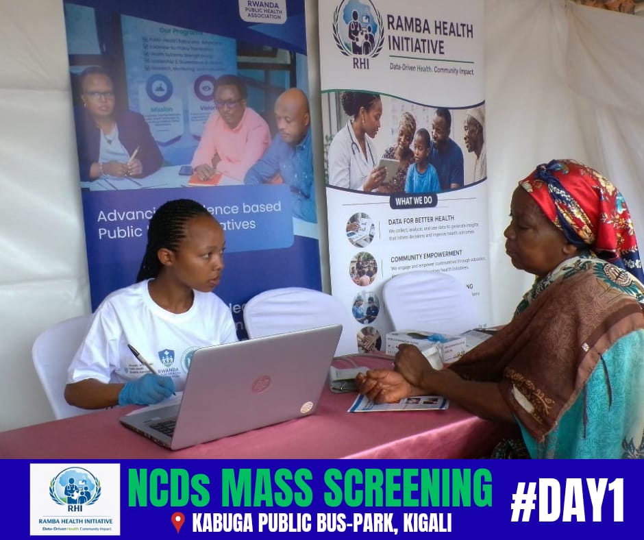 rambahealth's tweet photo. Day 1 | Kabuga Bus Park, Kigali 🇷🇼
Ramba Health Initiative (RHI) with @RwandaHealth, @RBCRwanda, @URPHSA etc, conducted the NCDs Mass NCD Screening today 2nd May.
#NCDs #MassScreening #PublicHealth #PreventionIsBetter #HealthForAll #Rwanda #CommunityHealth #Collaboration #SDGs https://t.co/HjZNYHHdm2