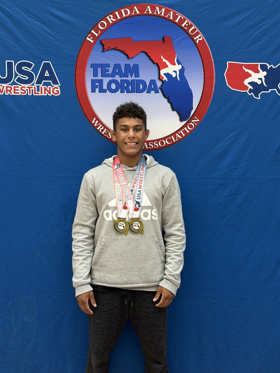 FSUSWrestling's tweet photo. Jasper Croom gets it done, qualifying for the Florida National Dual Team in BOTH Greco and Freestyle at 132 lbs in the Junior division.

Also shoutout to Weston Middleton for battling to a strong 2-1 finish in freestyle.

#pushthebutton https://t.co/Znjyob52ot