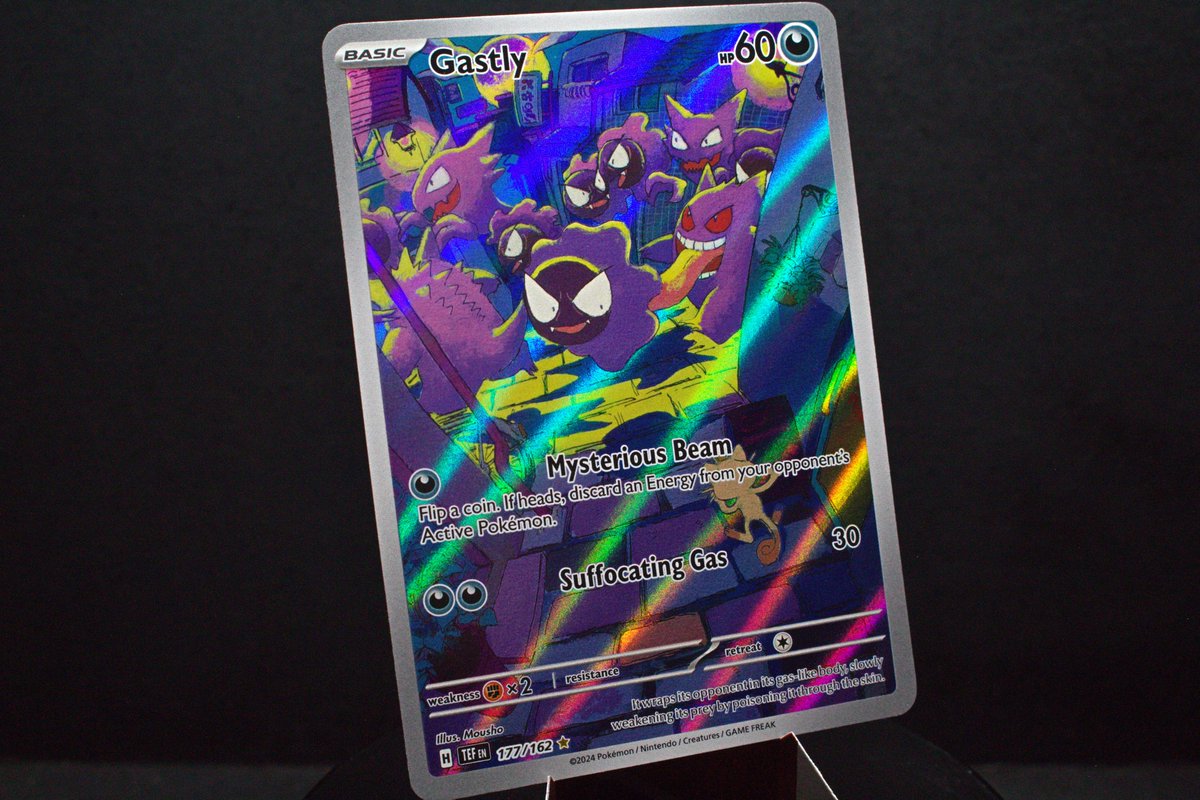 ashtrosarcade's tweet photo. GASTLY #177 Temporal Forces | Scarlet &amp; Violet   #pokemon #pokemoncards #temporalforces #gastly https://t.co/YtjRFPhHon
