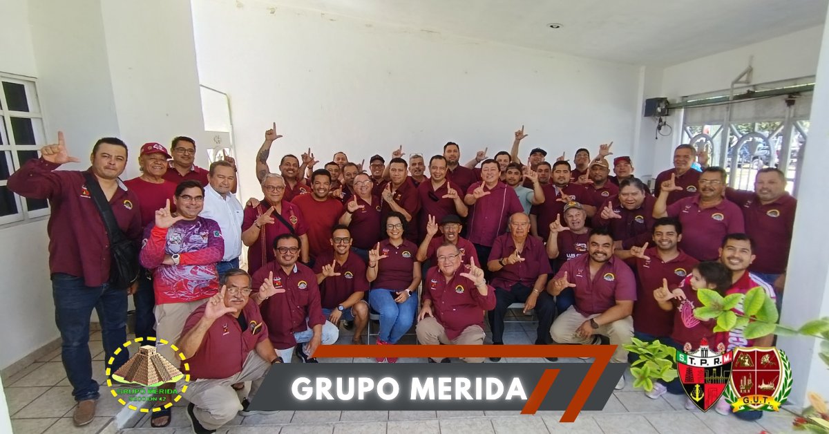 GrupoMerida_42's tweet photo. Reunión semanal del @GrupoMerida_42, en unidad y disciplina refrendamos la política de nuestro líder @lgps03101 y Srio. Gral. @MarcoAzuara1,  ajustando detalles para el IV Torneo de Pesca.

Somos Orgullosamente @Seccion42_STPRM 

#MásUnidosQueNunca

Miércoles 29 de abril del 2026 https://t.co/myUAzI5kOH