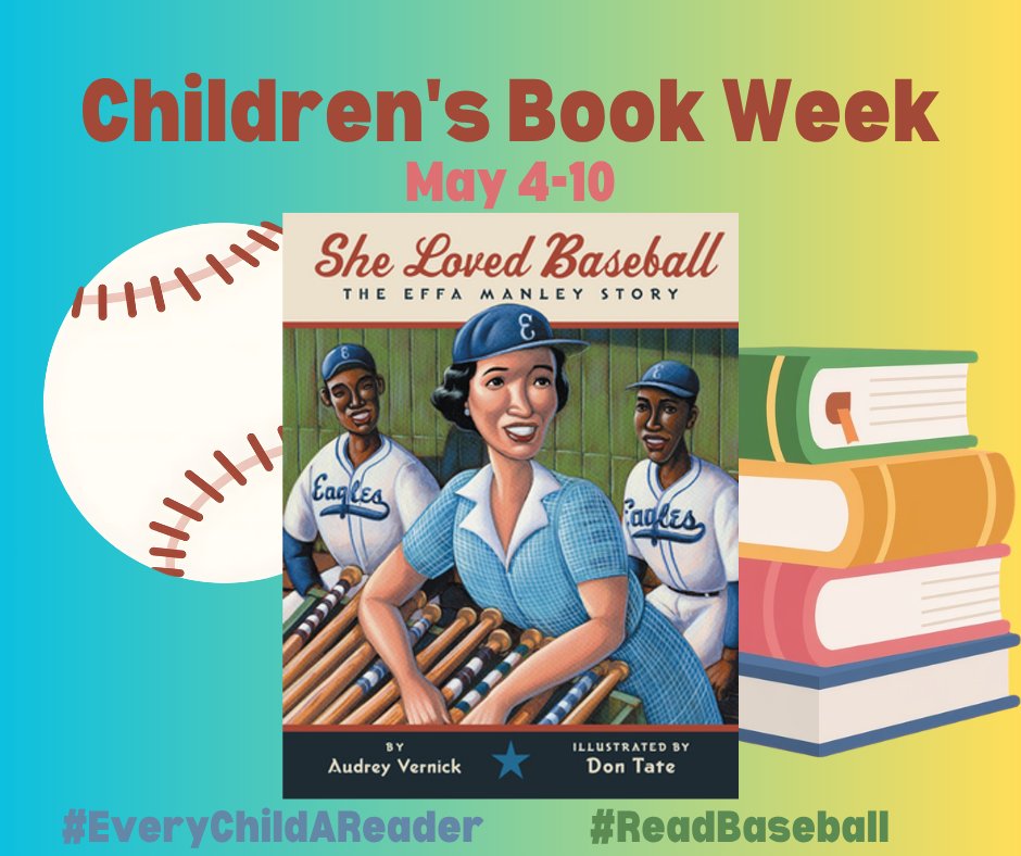 RFDPeaches75's tweet photo. Since 2008, Every Child a Reader has provided millions of young people, teachers, librarians, and parents with original and engaging programming and free educational materials that entertain and inform. #ChildrensBookWeek #ReadBaseball https://t.co/b4BUP2gYRA