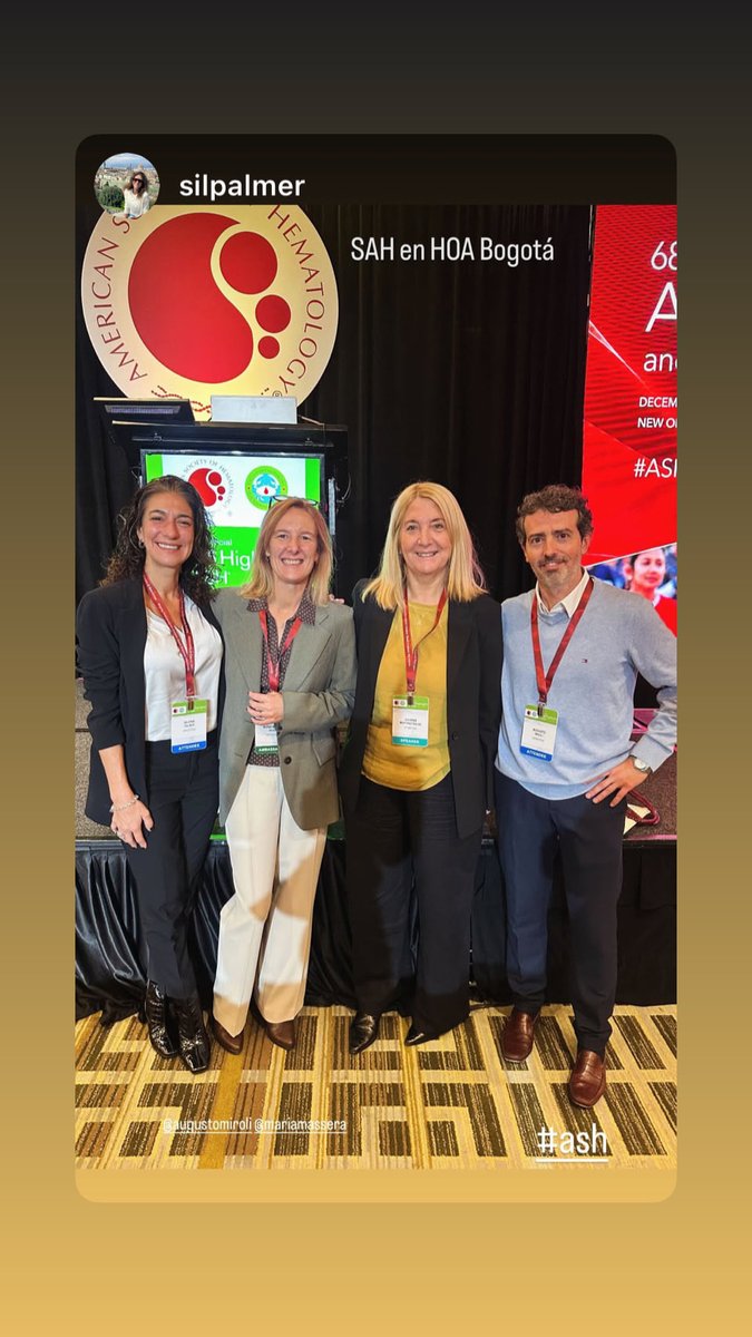 MariMRivas's tweet photo. Un privilegio asistir a los Highlights of ASH in Latin America. Gracias a ASH y ACHO por un evento de gran nivel.
Muy enriquecedor compartir la mesa de LLA con la Dra. Kristen O’Dwyer, con excelentes intercambios sobre el manejo de esta patología compleja.
#Hematología #ASH #SAH https://t.co/Wk6N6wOAJi