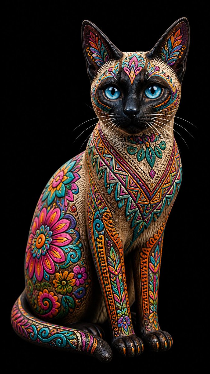 AnarCripto8's tweet photo. Hice wallpapers de gatos como si fueran alebrijes oaxaqueños… y ahora no sé cuál dejar en mi celular. 🐈‍⬛🔥🇲🇽

¿Cuál te llevarías?

#Gatos #Alebrijes #Oaxaca #México #Wallpaper #ArteDigital https://t.co/COQhrNe2JS