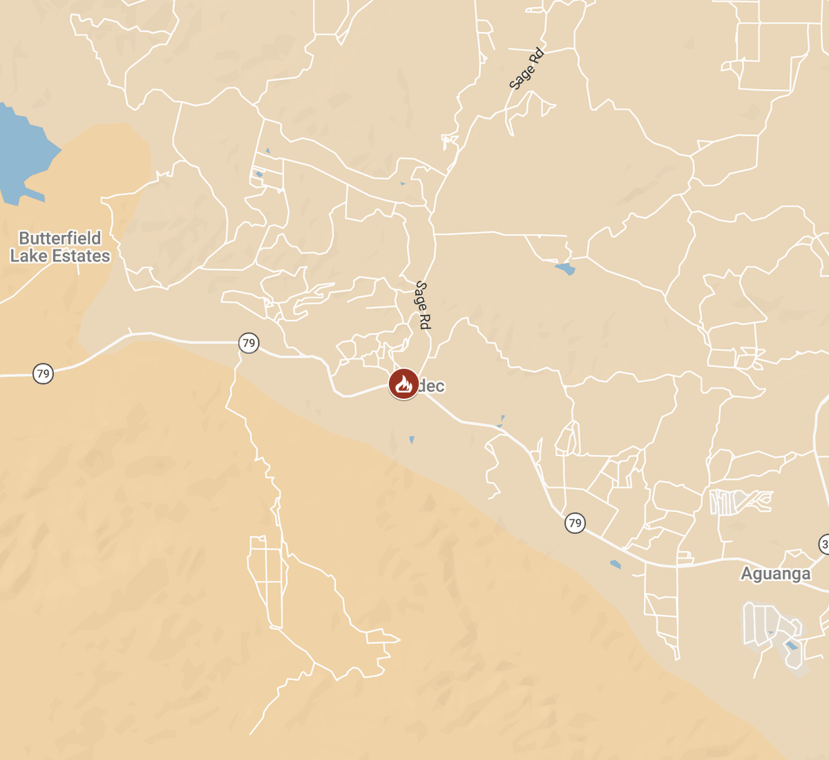 CALFIRERRU's tweet photo. Vegetation Fire: rpt@ 2:37 p.m. at Highway 79 near Sage Road in Aguanga. Firefighters are on scene of 10 acres of vegetation burning at a moderate rate of spread. Updates will be posted as information becomes available. #GopherFIRE @RivCoNow https://t.co/SpbV3EvKAV