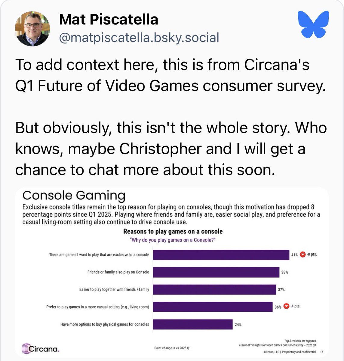 PixelNoticia's tweet image. 🚨Encuesta bomba sobre la guerra de consolas 👀

🎮Las exclusivas siguen siendo la razon numero 1 para comprar una consola.

▫️Pero Sony y Xbox estan lanzando cada vez mas juegos fuera de sus plataformas…

🤔Entonces:
¿Las exclusivas estan muriendo?
#PS5 #Xbox #GamingNews