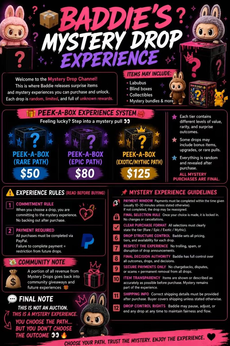 badassmama009's tweet image. Purchase your own blind box on my Discord you can also see previous blind box gifts 💋💋💋  #blindbox #fy #fypシ゚viral #fypシ゚viralシfypシ゚