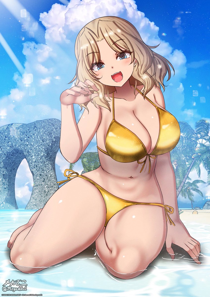 ゴールデンウィークなので、ケイさんを金色で描いてみました。

Since it's Golden Week, I've drawn Kay in a golden theme.

#ガルパン
#garupan 