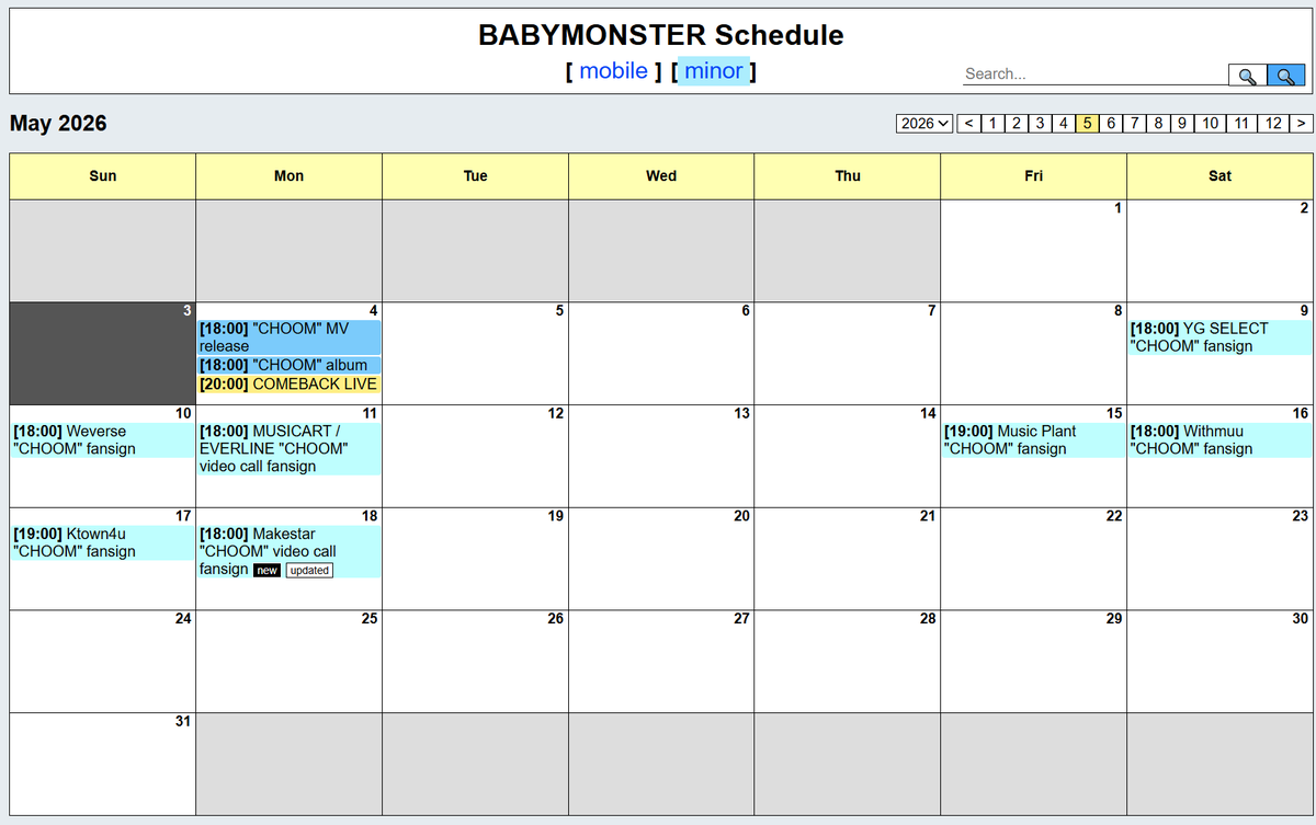 twicehub's tweet photo. We now have schedules for BABYMONSTER, CORTIS, Hearts2Hearts, and ILLIT:

* https://t.co/MzAuOytw73
* https://t.co/RNuEYAkDOz
* https://t.co/WqWPSEdWwo
* https://t.co/46lAaOsY0z https://t.co/x3QjciNUYo