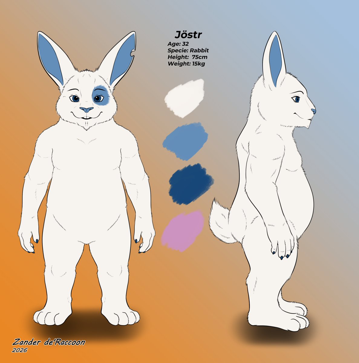 ZanderRaccoon's tweet photo. #furry #furryart #furryartwork #male #rabbit #bunny #jostr #chubby #big #lagomorph #round #soft #plump #fat #robust #reference #referencesheet #whitefur #blueeyes #notch #notchedearFinally I got a reference for Jöstr, the big white rabbit. https://t.co/6XVxQnw3es