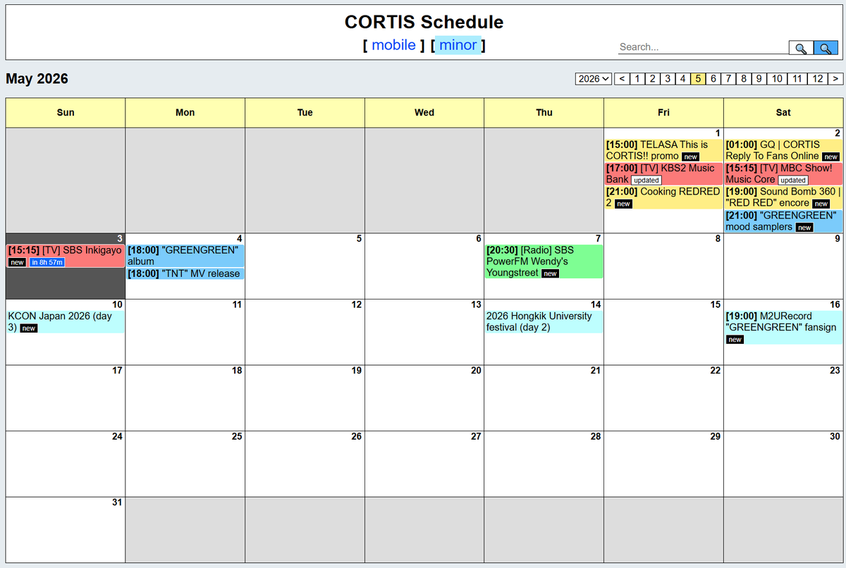 twicehub's tweet photo. We now have schedules for BABYMONSTER, CORTIS, Hearts2Hearts, and ILLIT:

* https://t.co/MzAuOytw73
* https://t.co/RNuEYAkDOz
* https://t.co/WqWPSEdWwo
* https://t.co/46lAaOsY0z https://t.co/x3QjciNUYo