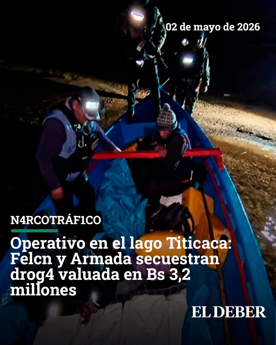 grupoeldeber's tweet image. Una embarcación de madera, impulsada con dos motores fuera de borda era tripulada por dos civiles extranjeros. El operativo se realizó en el lago más alto del mundo.
📌Manténgase informado en eldeber.com.bo/pais/operativo…

#ElDeber #Informacion #Noticias