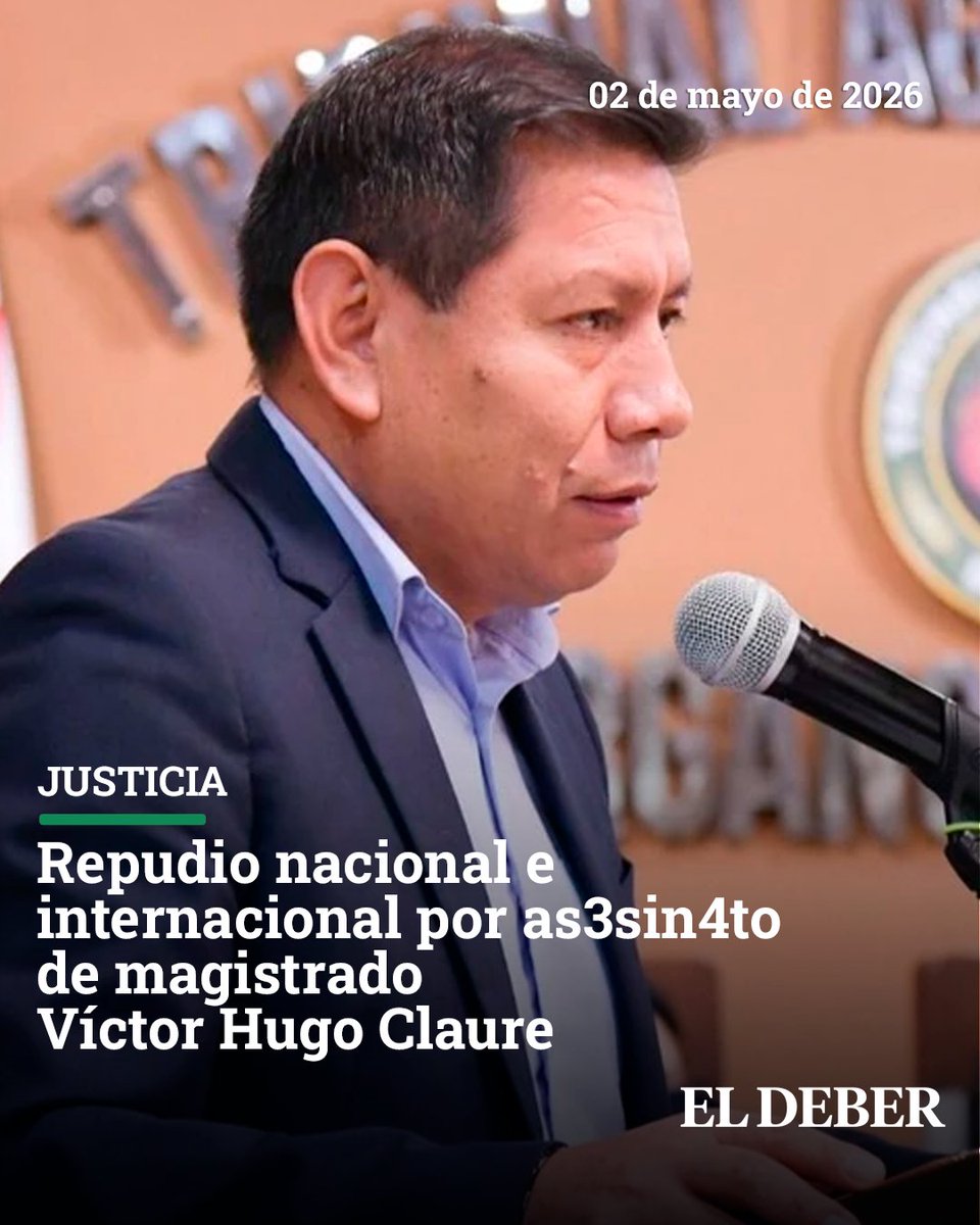 grupoeldeber's tweet image. El pedido unánime demanda la investigación pronta para no dejar en la impunidad el crimen de una alta autoridad del Estado.
📌Manténgase informado en eldeber.com.bo/pais/repudio-n…

#ElDeber #Informacion #Noticias