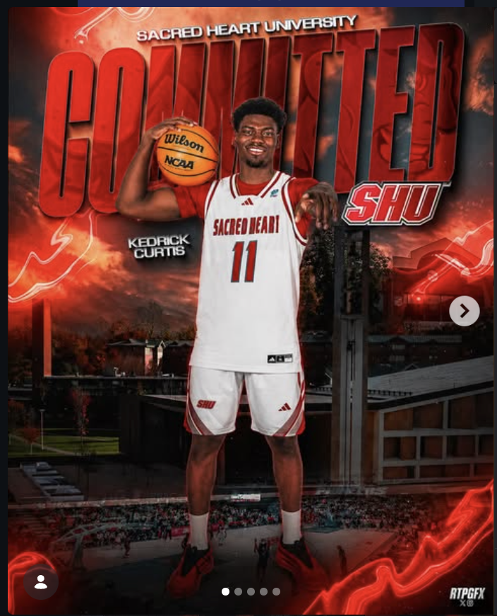 Sam_Federman's tweet photo. A few Division II commitments for Sacred Heart this week:

6-7 F Kedrick Curtis from Seton Hill: 16.5 ppg, 8.0 rpg, 3.9 apg

6-3 G Jojo Wallace from SNHU: 24.8 ppg, 4.5 rpg, 2.5 apg, 41% from 3

Wallace spent his freshman season at Iona in 24-25 https://t.co/9nvDa9E2Ne