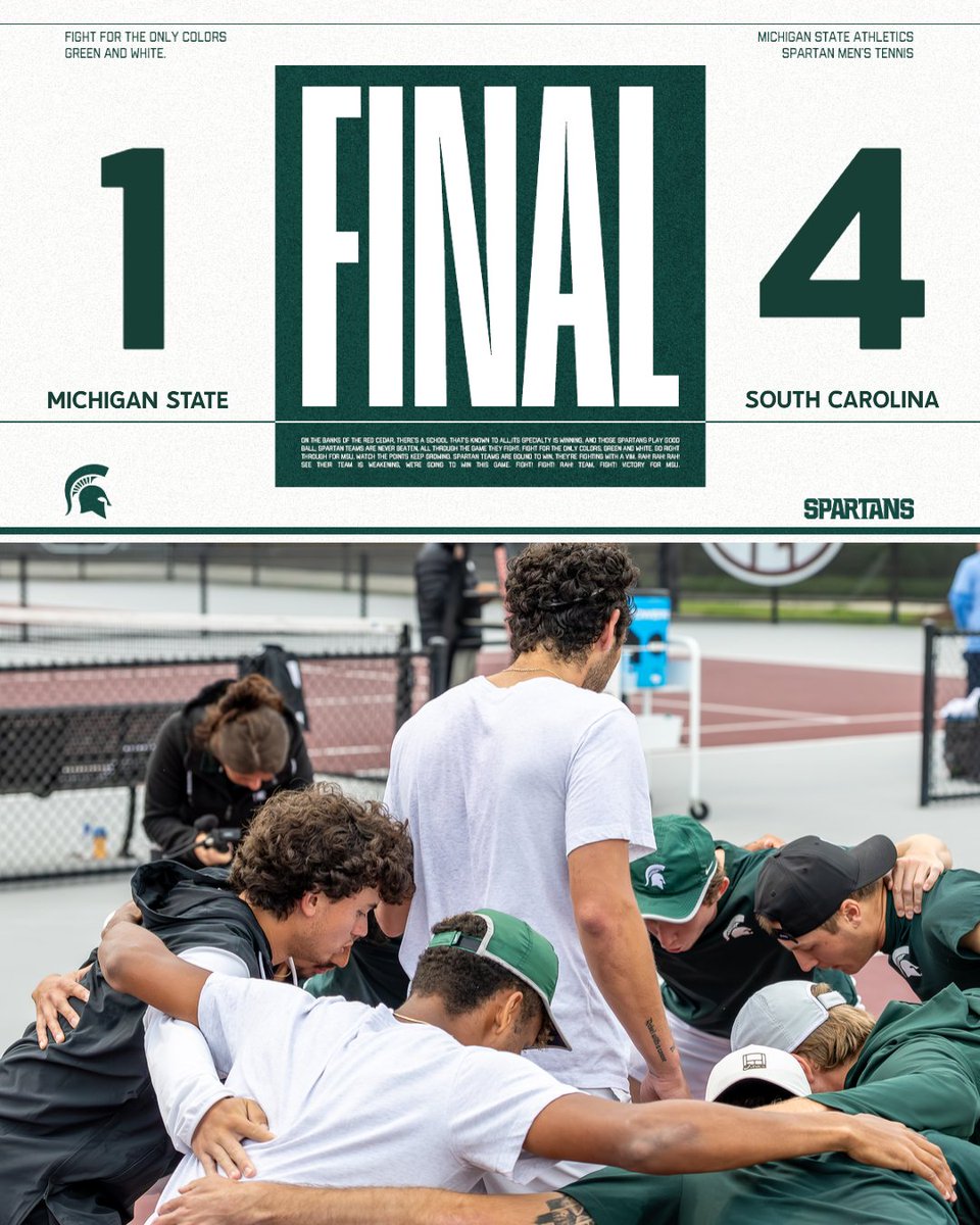 MSU_MTennis's tweet image. Thanks to ALL of Spartan Nation that came along with us on this AMAZING journey!

#GoGreen