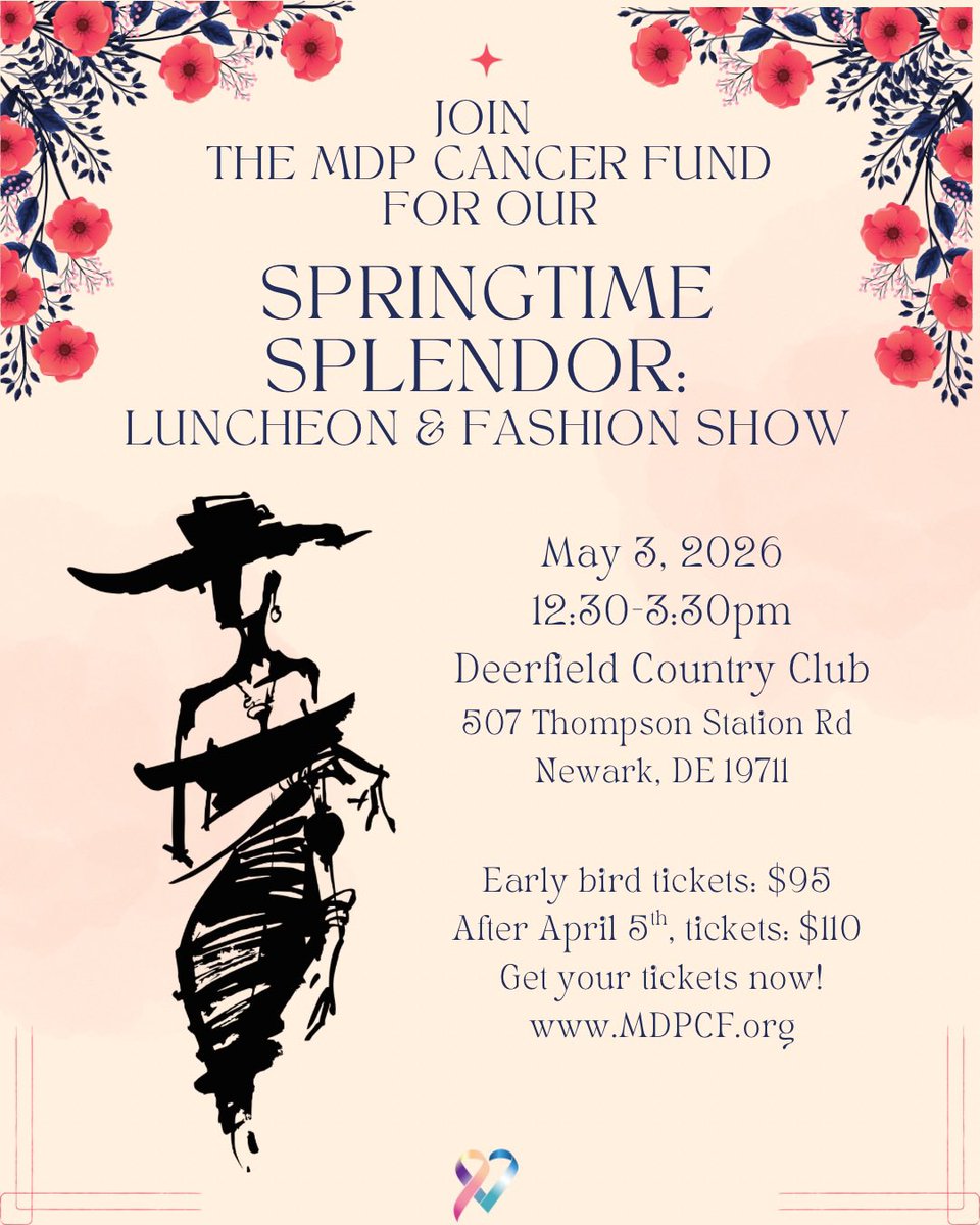 MDP_CF's tweet photo. In 2025 #MDPCF donated a total of over $10,000 to @HFGCancerCenter! This isn’t possible w/o our supporters generous donations. We can’t wait to see everyone TMRW at our Springtime Splendor event to continue to support this necessary work

#nonprofit #delaware #cancer https://t.co/qZ6xkr0EqI