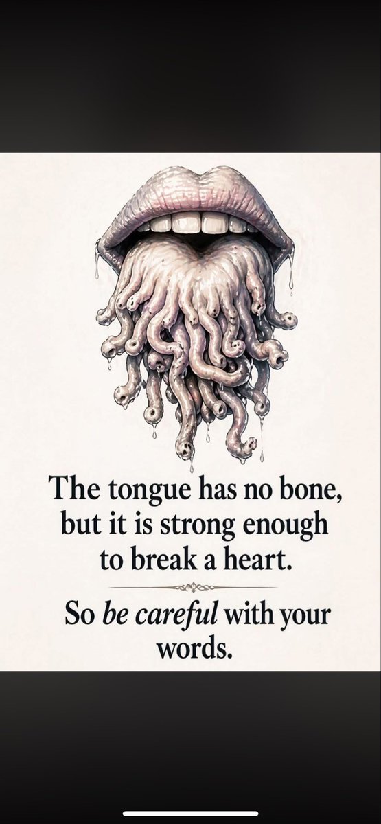 Pal43932Shanice's tweet image. The tongue 👅 has no bone 
but it is strong enough to break a heart. 
So be careful with your words. #tongue #deadly #kind