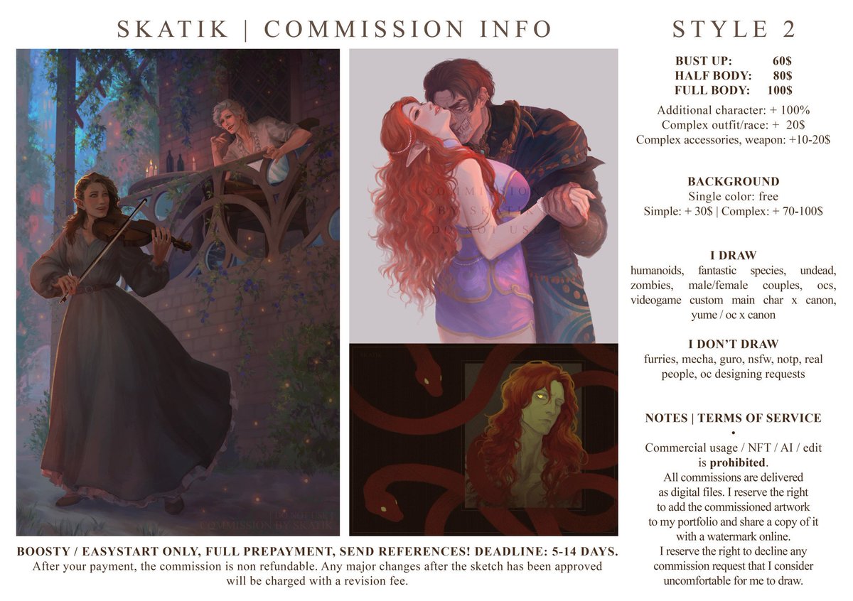 bloodyskatik's tweet image. ✨ COMMISSIONS OPEN ✨

🩷 and 🔁 are very much appreciated!

✦ 4 slots 
✦ you can find more completed commissions in my other galleries 
✦ DM me if you're interested!

#commissionsopen #commissions