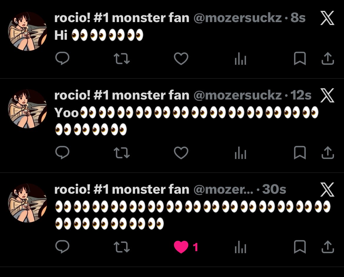 rocio! #1 monster fan tweet media