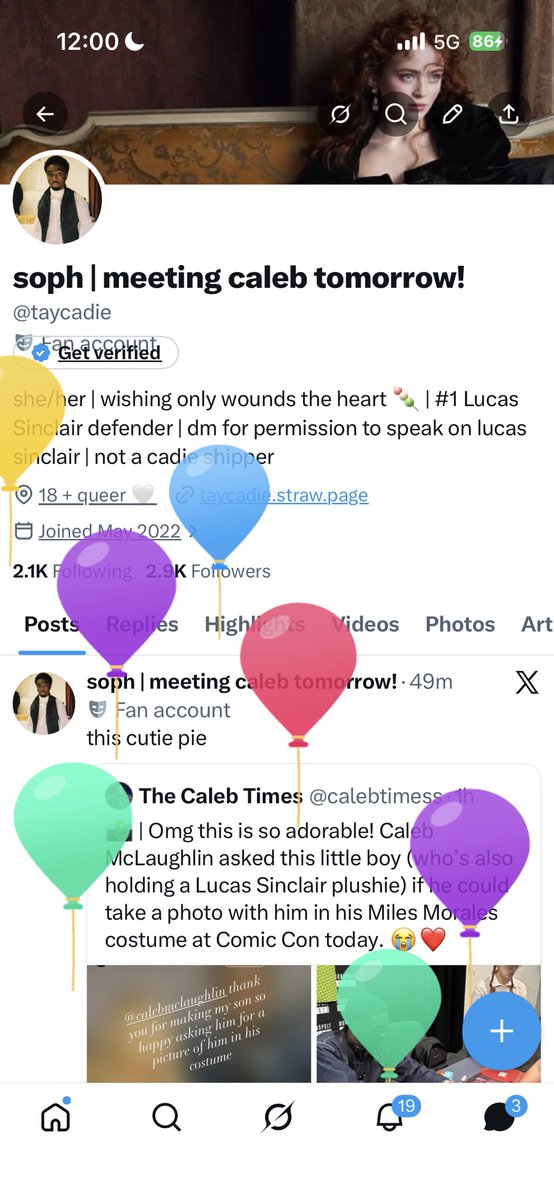 soph day! | meeting caleb tomorrow! tweet media