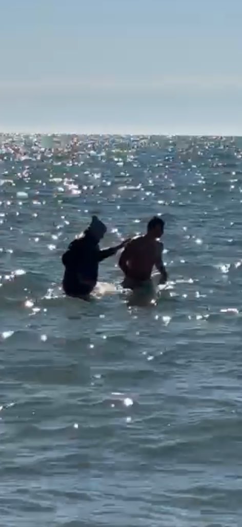 coachmitch44's tweet photo. Witnessed one of the most inspiring and meaningful victories today! Our boy Fish, was baptized in Lake Michigan with his teammates/brothers by his side!  Justin Fisher, committing to the greatest Teammate of all!#JesusIsLord 
🙏🏽✝️⚓️🏀💙🧡

@HopeCollegeMBB 
@HopeAthletics https://t.co/tbrK2TI5W4