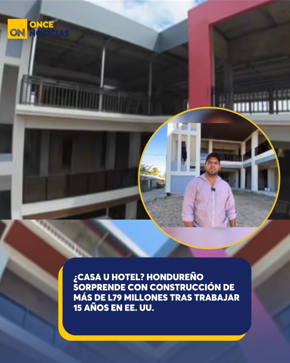 11_Noticias's tweet image. 👀💬 ¿Casa u hotel? La curiosidad ha despertado a muchos hondureños por una construcción por su diseño, inversión y tamaño, impulsada por un hondureño luego de años de trabajar en el extranjero 👷‍♂️🏠.

los detalles aquí 👉🏻 : oncenoticias.hn/nacionales/hon…

#Honduras #Construcción #Casa