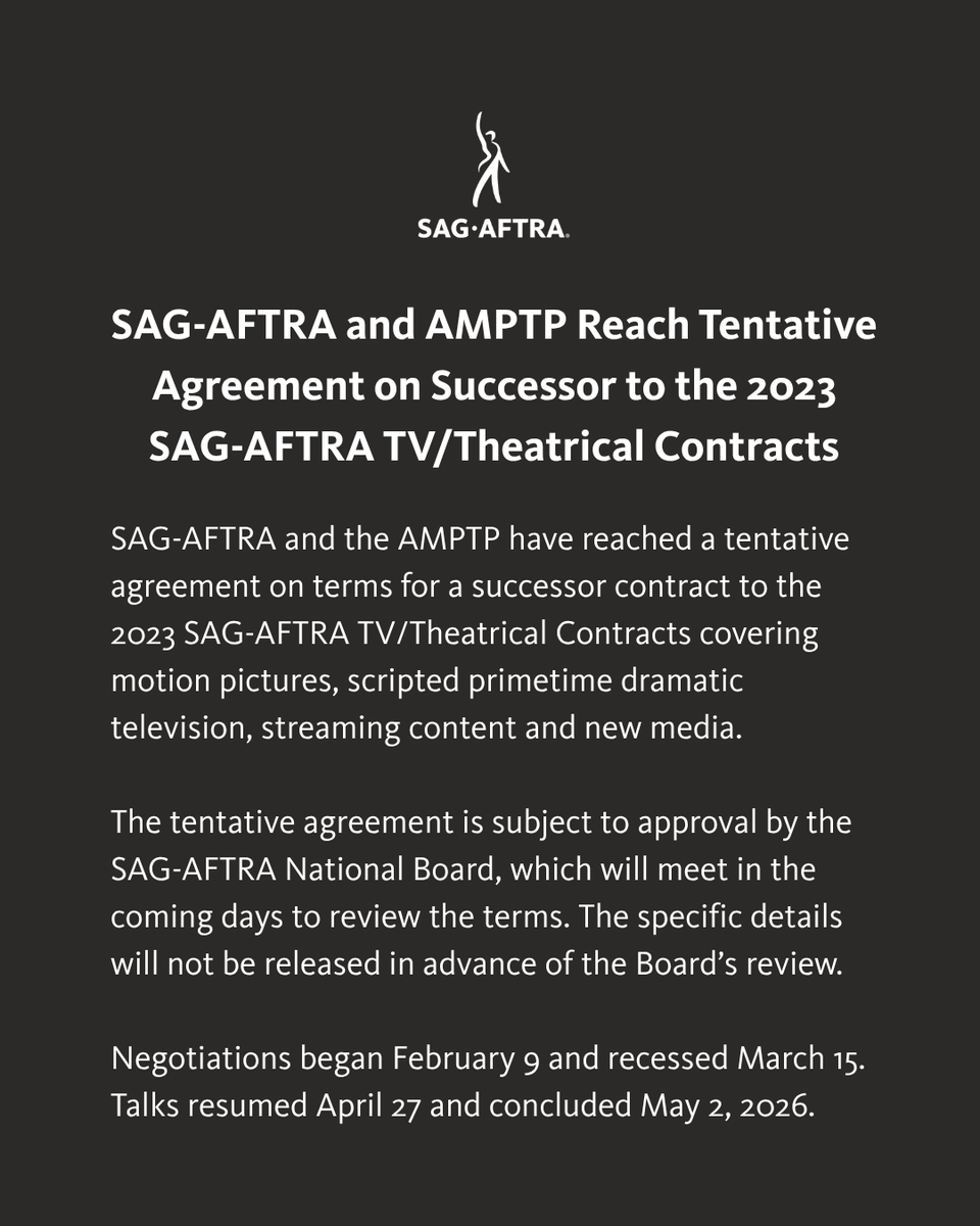 SAG-AFTRA tweet media