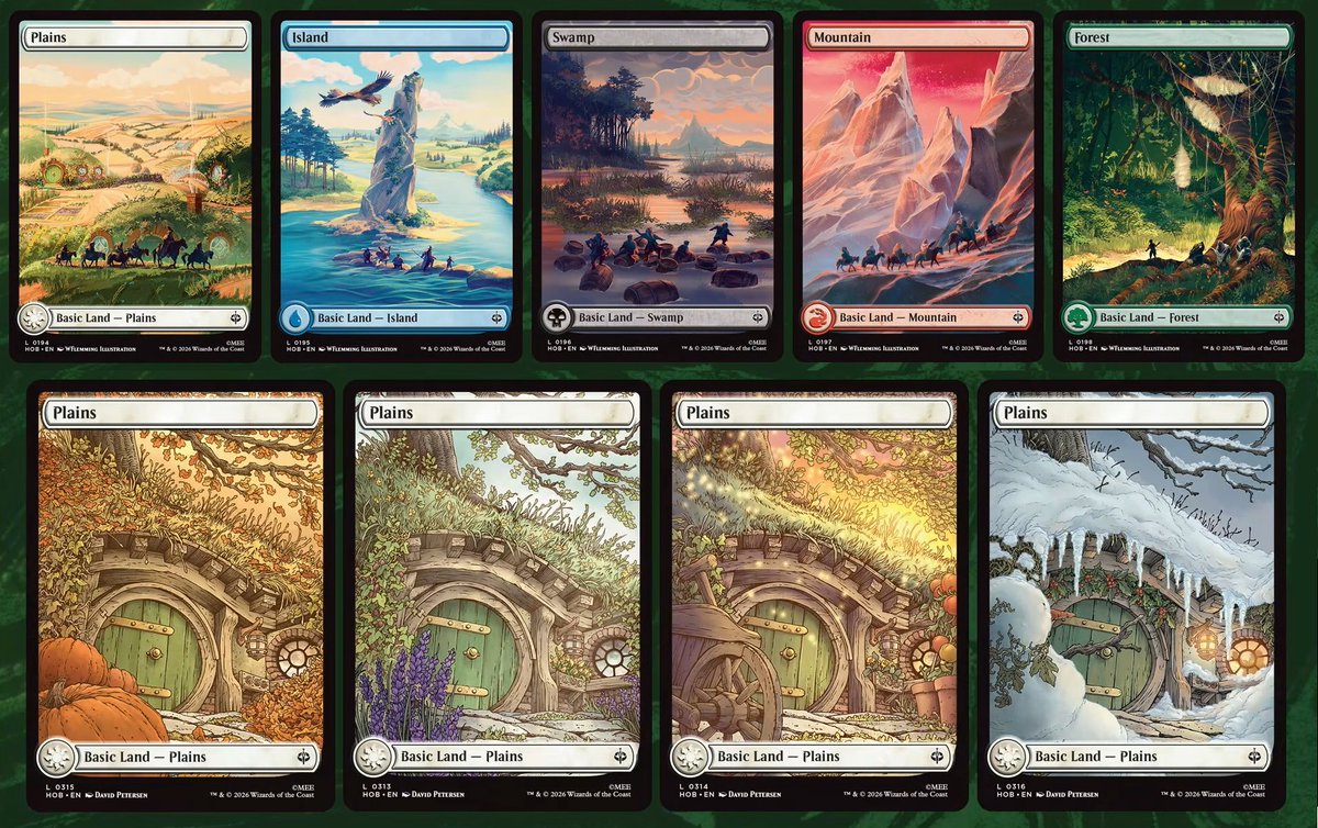 #MTGxTheHobbit basic lands