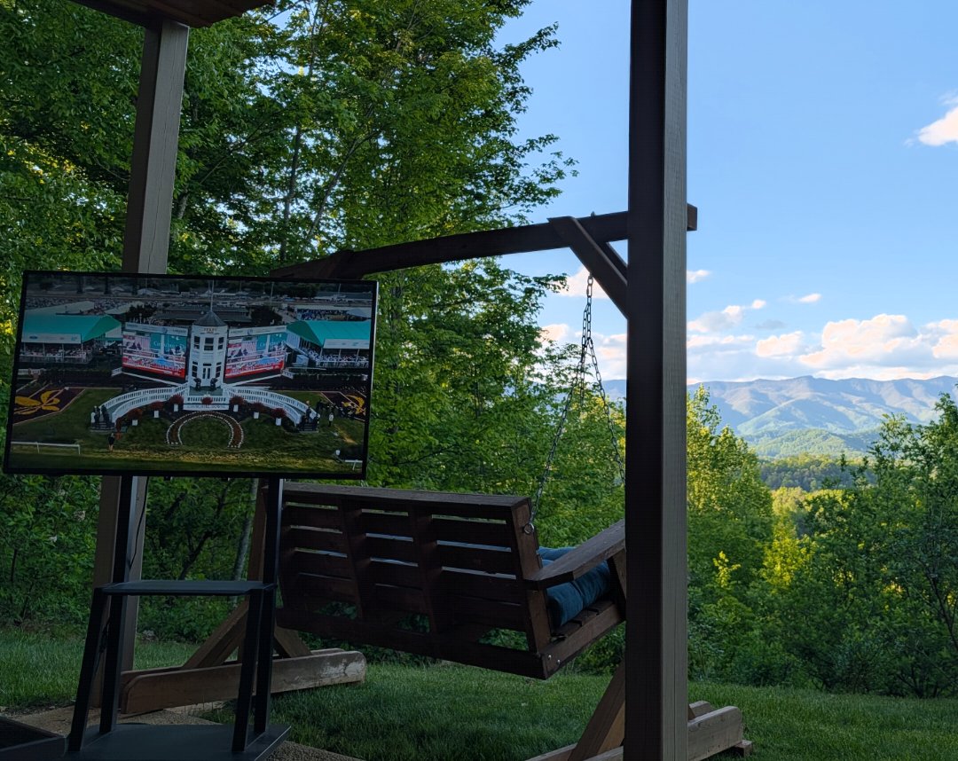 Friends house for a Derby party; the views in WNC!